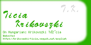 ticia krikovszki business card